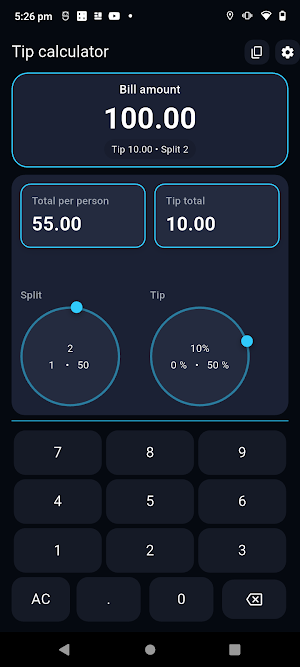 Tip and Split – Tip Calculator Screenshot 0