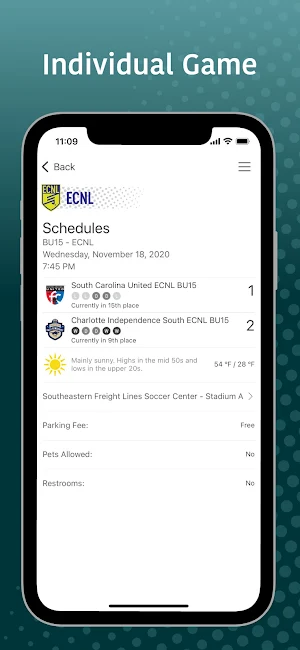 ECNL League Screenshot 1