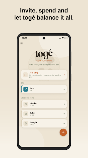 Toge: Split Trip Expenses Screenshot 1