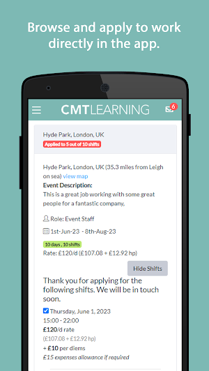 CMT Learning Recruitment Screenshot 0
