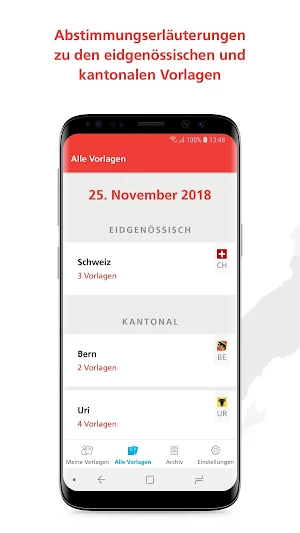 VoteInfo - Offizielle Abstimmungs-Informationen Screenshot 1