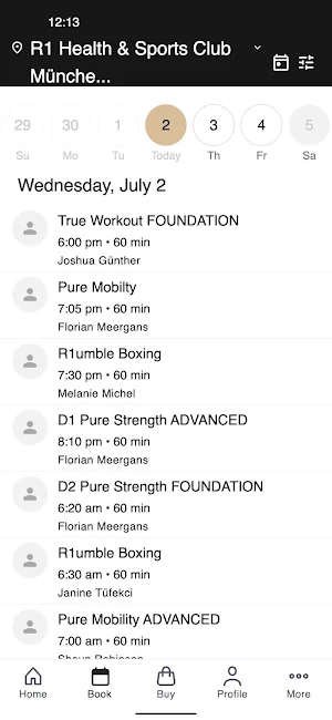 R1 Health & Sports Club Screenshot 1