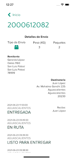 Paquetería Vencedor Screenshot 1