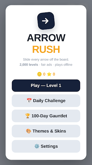 Arrow Rush: Tap Away Puzzle Screenshot 0