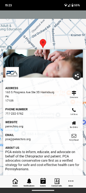 Pennsylvania Chiropractic Assn Screenshot 1
