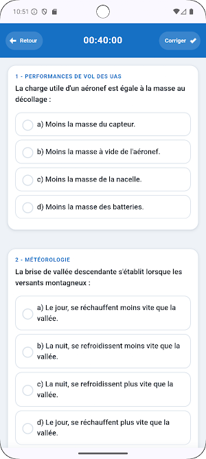 QCM Drone A2 Examen Screenshot 2
