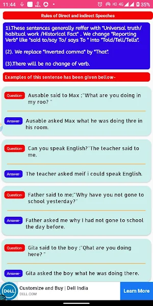 direct indirect speech app Screenshot 3
