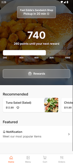 Fast Eddie's Sandwich Shop Screenshot 0