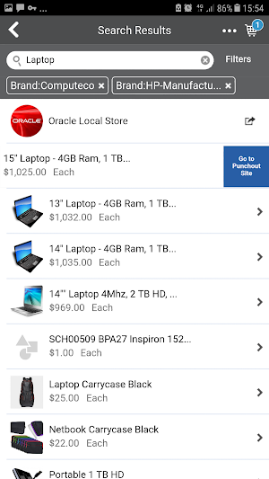 Oracle Fusion Self Service Procurement Mobile Screenshot 1