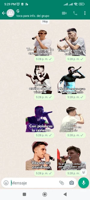 RB Batalla de Gallos Stickers Screenshot 1