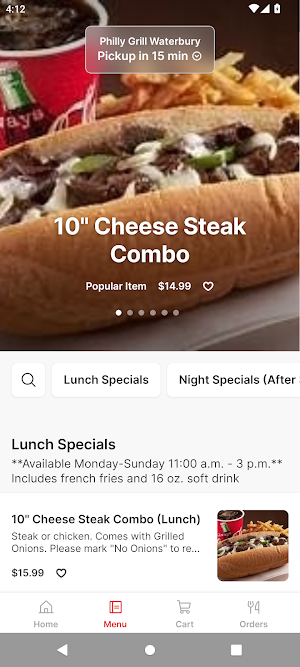 The Philly Grill Restaurant Screenshot 1