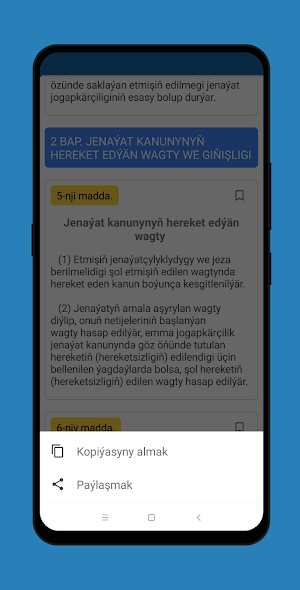 Türkmenistanyň Jenaýat kodeksi Screenshot 3