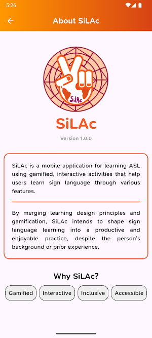 SiLAc - Sign Language Learning Screenshot 0