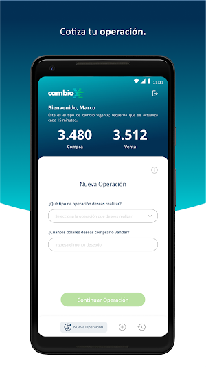 CambioX App Screenshot 1
