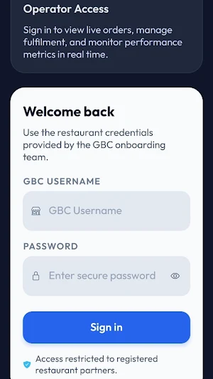 GBC: Restaurant App Screenshot 3