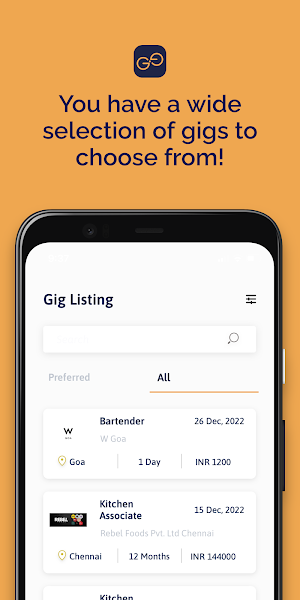 GigsNearMe - Hotel jobs, gigs Screenshot 3