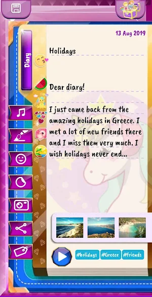 Unicorn Diary Premium Screenshot 0