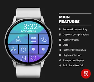 Ocean Tile Watch Face Screenshot 1