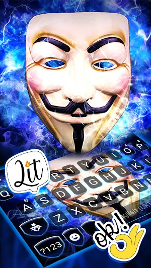 Lightning Anonymous Keyboard Background Screenshot 2