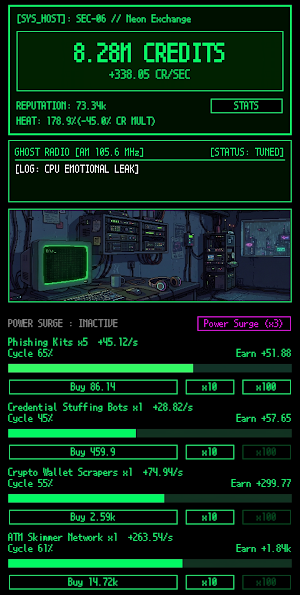 Ghost Terminal - Idle Tycoon Screenshot 0