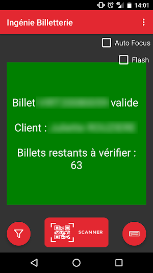 Contrôle billetterie INGENIE Screenshot 2