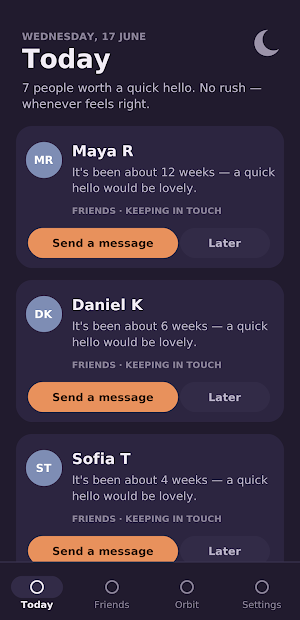 InOrbit: Keep in Touch Screenshot 1