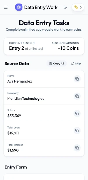 remote data entry jobs Screenshot 1