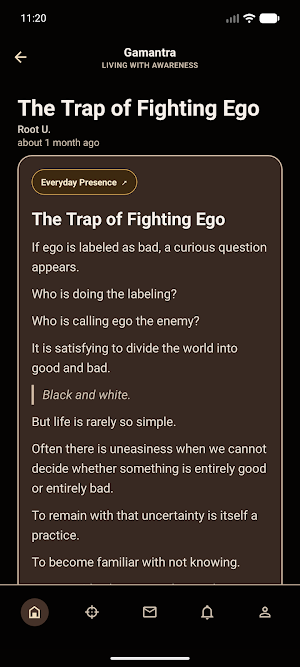 Gamantra, Living with Awarness Screenshot 1