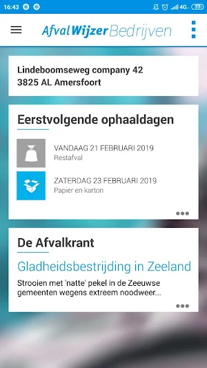 Afvalwijzer Bedrijven Screenshot 2