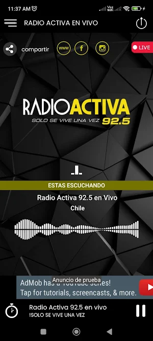 Radio Activa en vivo Stream Screenshot 0