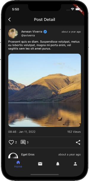 Zeymur Social Template Flutter Screenshot 3