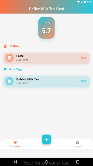Coffee Milk Tea Cost Screenshot 2