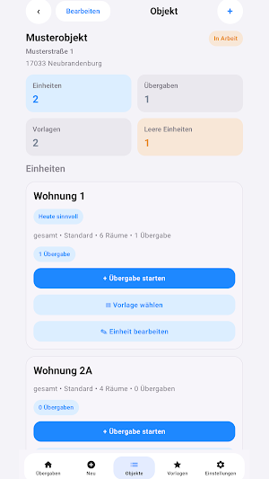 PlanifyMinds Wohnungsübergaben Screenshot 1