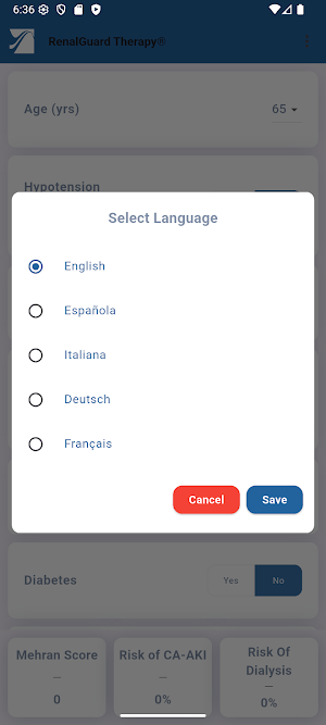 RenalGuard® AKI Calculator Screenshot 2