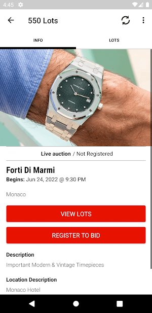 Antiquorum Auction Live Screenshot 1