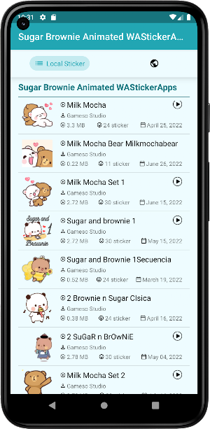 Sugar Brownie Animated Sticker Screenshot 1