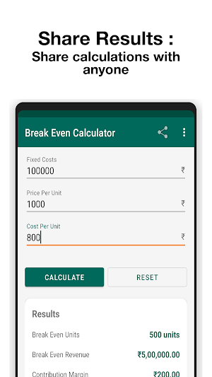 Break Even Calculator Screenshot 3