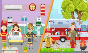 Pretend Play Town Fire Station: Small City Fireman Screenshot 3