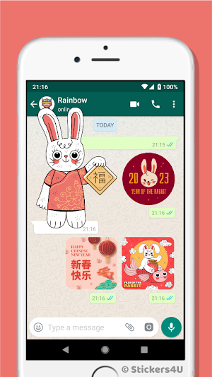 《生肖兔》華人新年貼紙 Screenshot 2