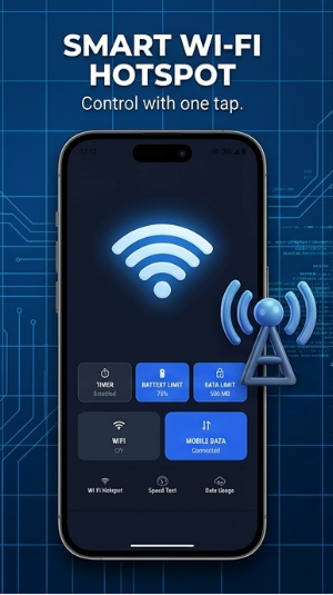 Smart WiFi Hotspot: Data&Timer Screenshot 0