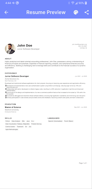 AI Resume Builder CV PDF Maker Screenshot 1