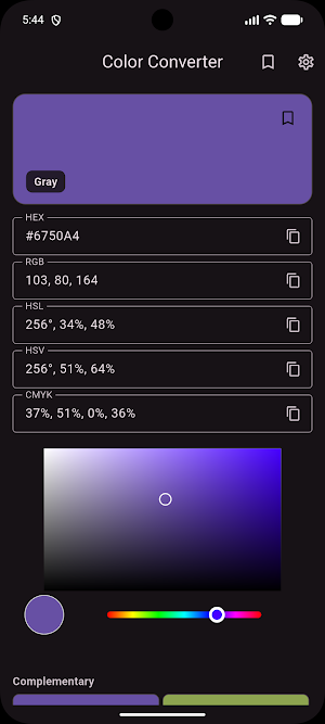 Color Code Converter Screenshot 0