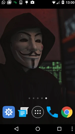 anonymous mask wallpaper Screenshot 1