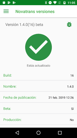 Novatrans Versiones Screenshot 1
