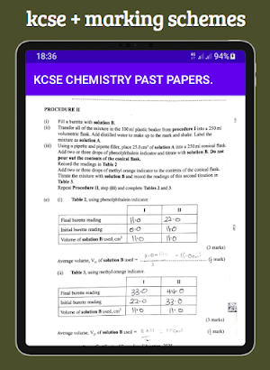 Chemistry Kcse past papers. Screenshot 3