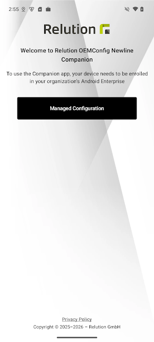 Relution Newline OEMConfig Screenshot 0