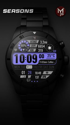SEASONS - Digital Watch Face Screenshot 2