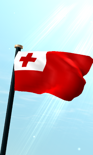 Tonga Flag 3D Live Wallpaper Screenshot 0