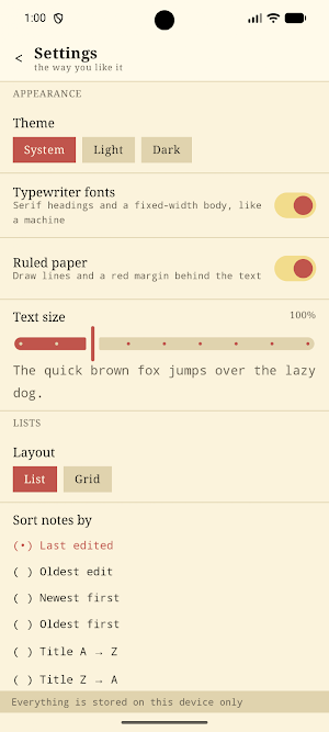Offline notepad Screenshot 1