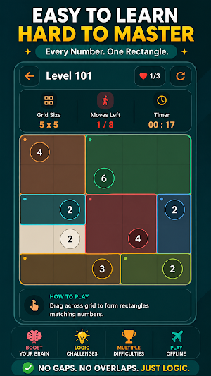 Shikaku: Logic Puzzle Screenshot 2